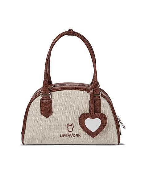 Radog Love Charm Oxford Tote Bag Brown