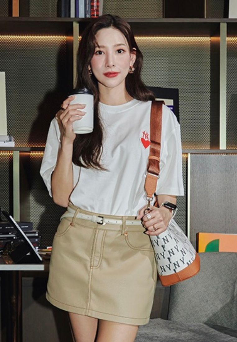 Big Classic MONOGRAM Jacquard New Bucket Bag NEW YORK YANKEES cream