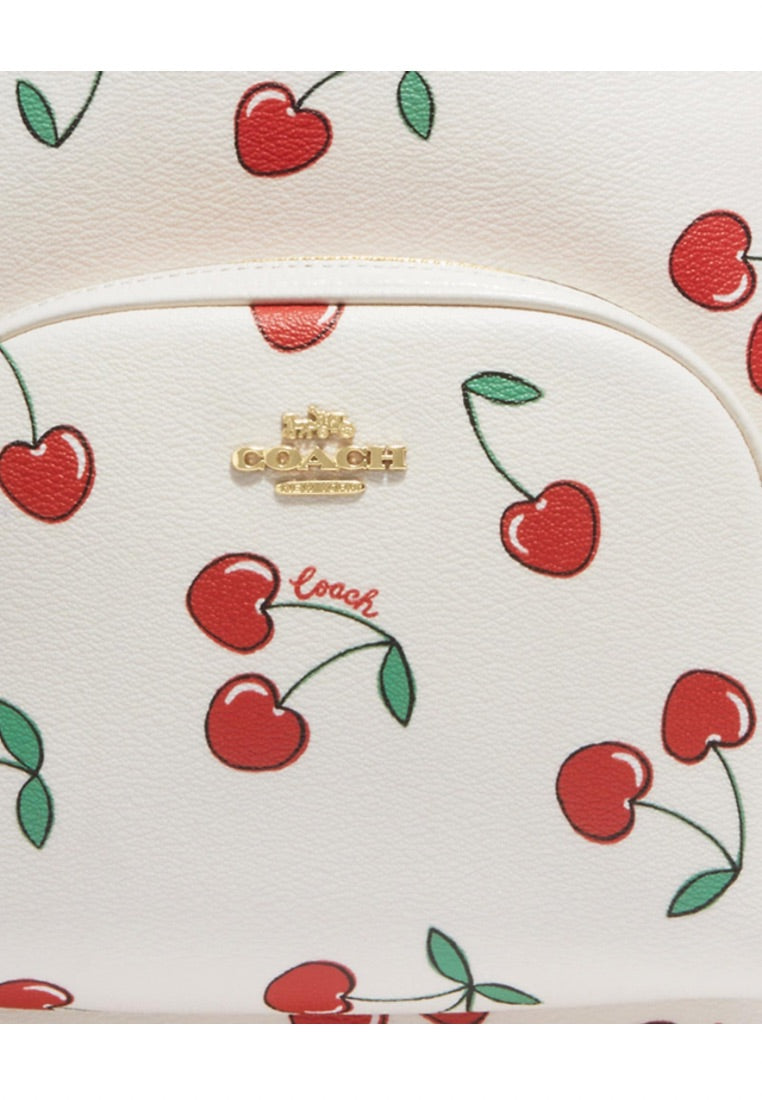 Court Backpack With Heart Cherry Print Chalk Multi