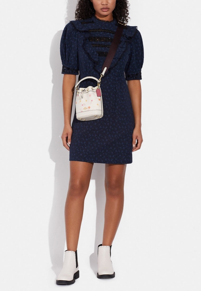 Dempsey Drawstring Bucket Bag 15 With Shooting Star Print