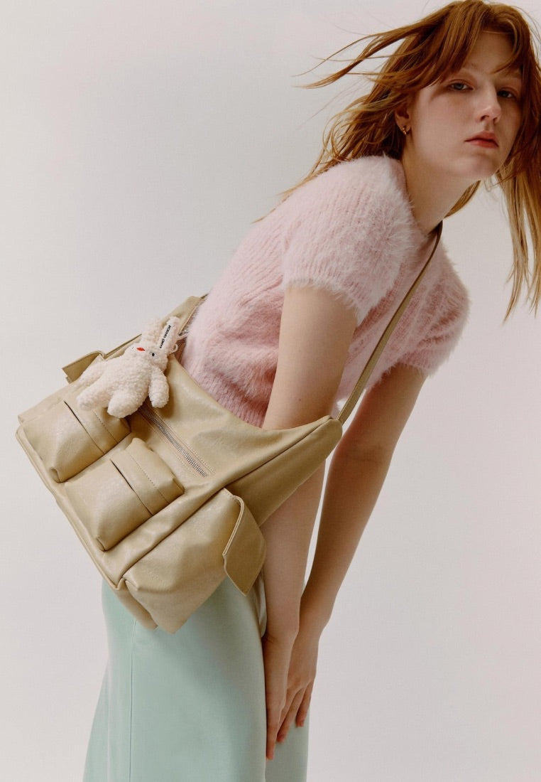 Pocket Mug Bag L Nappa Milktea