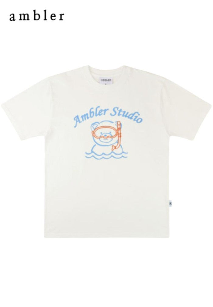 Overfit T-Shirt Snorkeling Bear