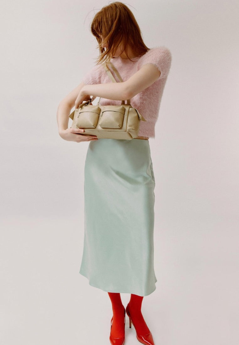 Pocket Utility Bag M Nappa Milktea