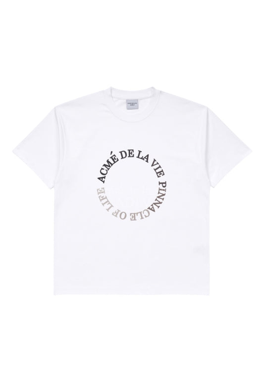 Circle Logo Artwork Basic Short Sleeve T-Shirt White