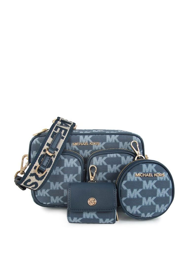 Jet Set Medium Pocket Crossbody With Attachments Navy Multi