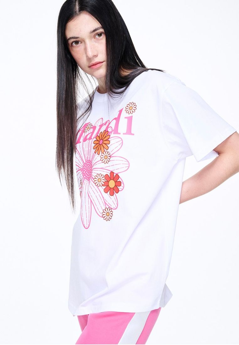 Tshirt FlowerMardi Blossom White Pink