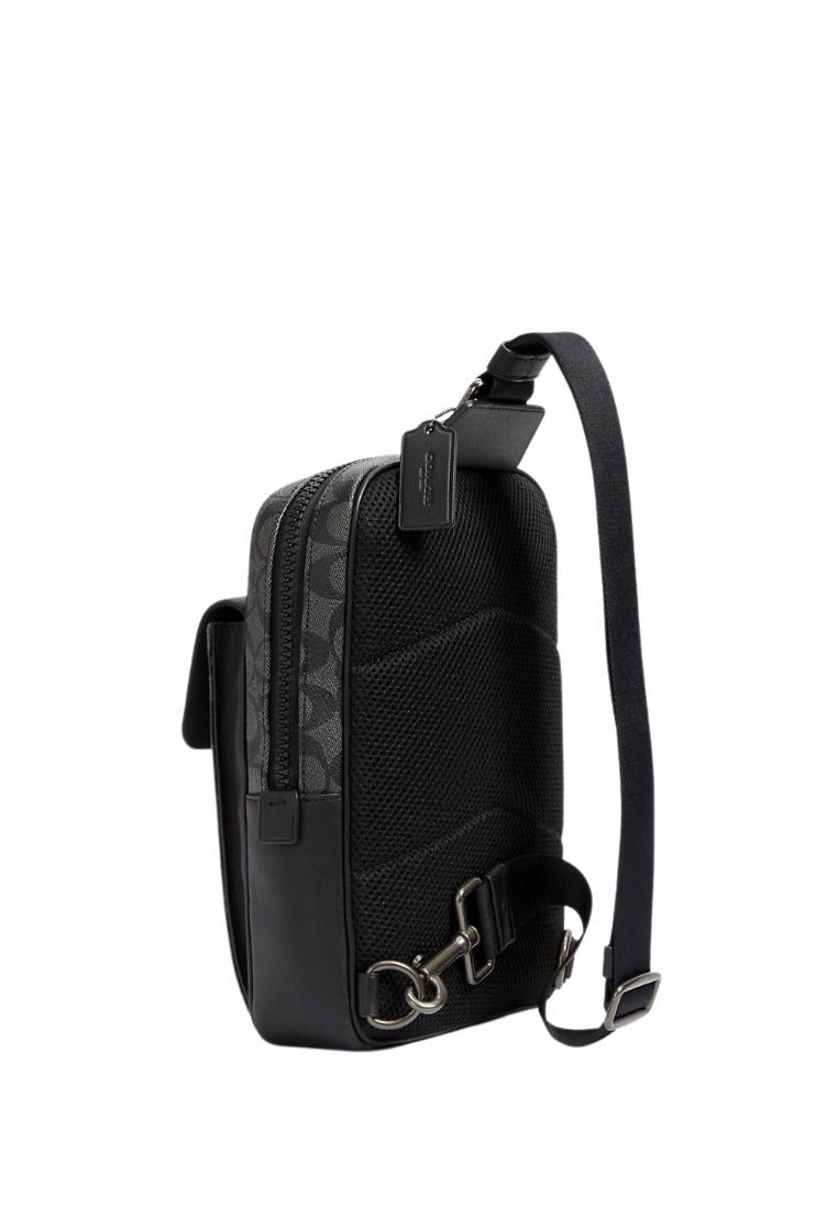 Track Pack In Signature Canvas Charcoal Black