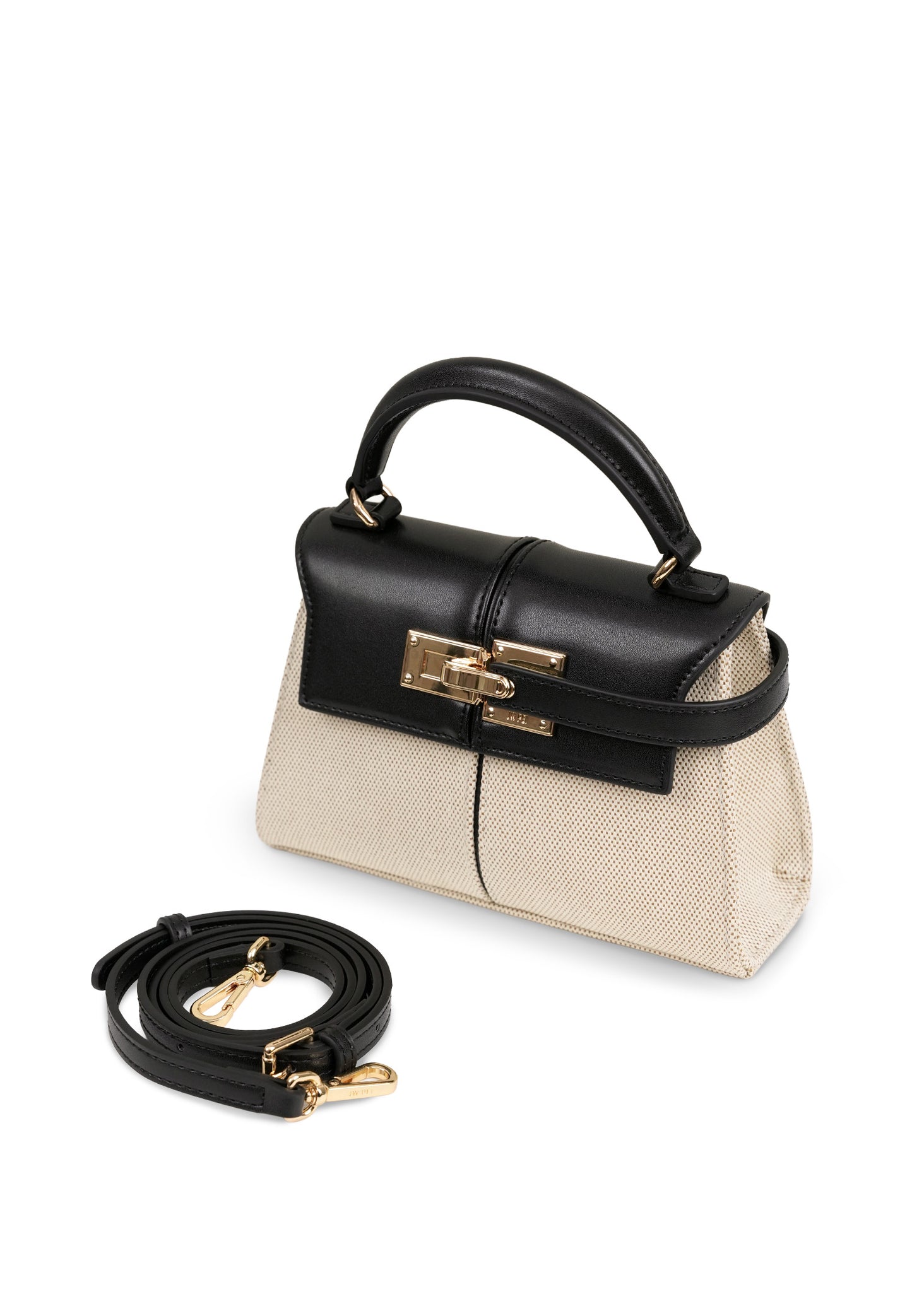 Elise Top Handle Bag - Black Canvas