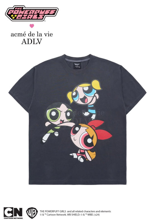 The Powerpuff Girls x Acmedelavie Big Printing Artwork T-Shirts Charcoal