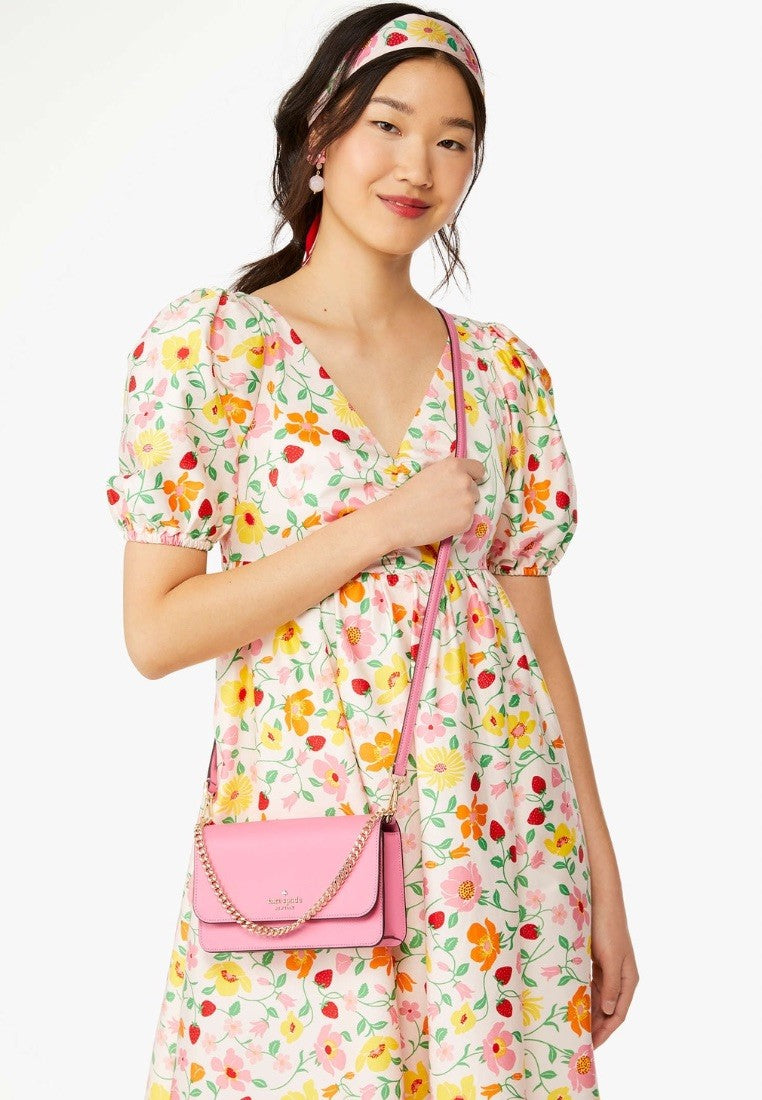 Madison Small Flap Crossbody Blossom Pink