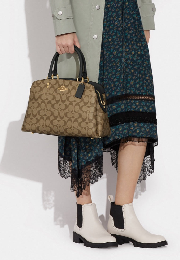 Lillie Carryall In Signature Canvas Khaki Amazon Green