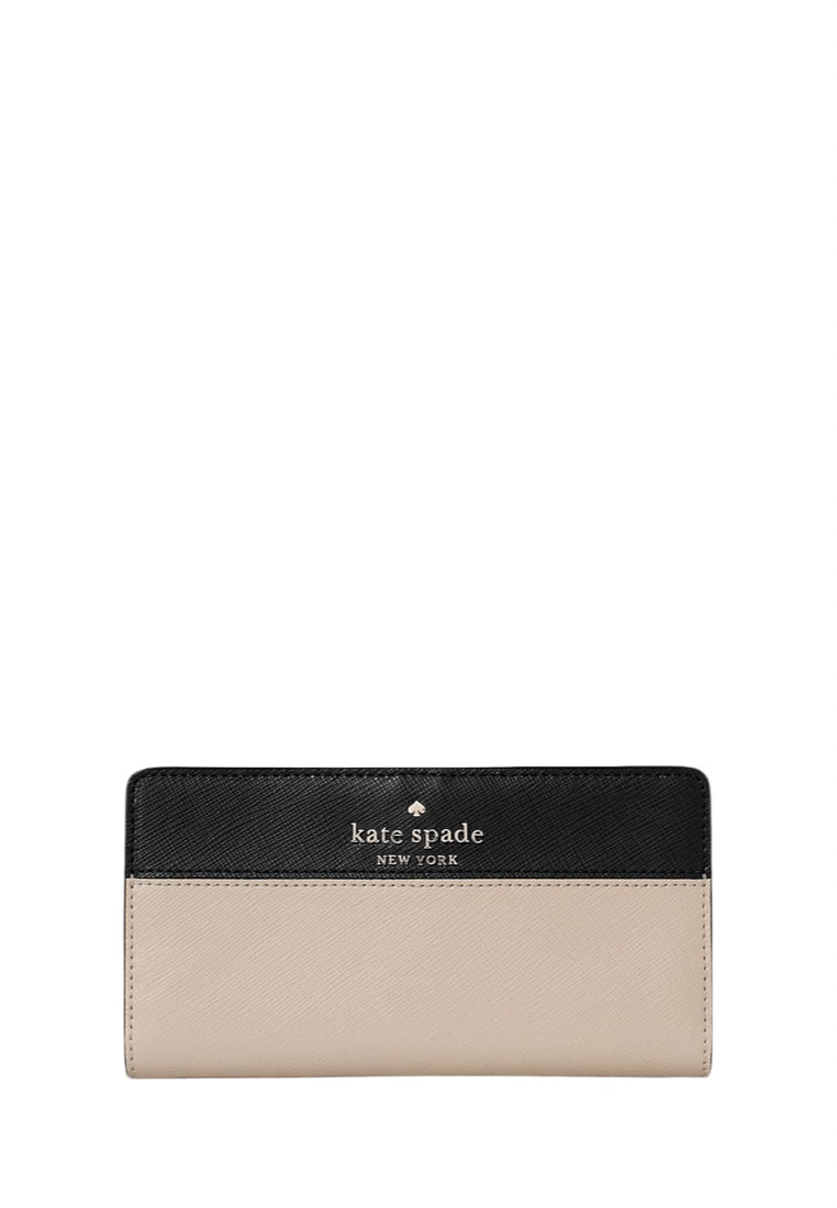 Staci Large Slim Bifold Wallet Warm Beige Multi