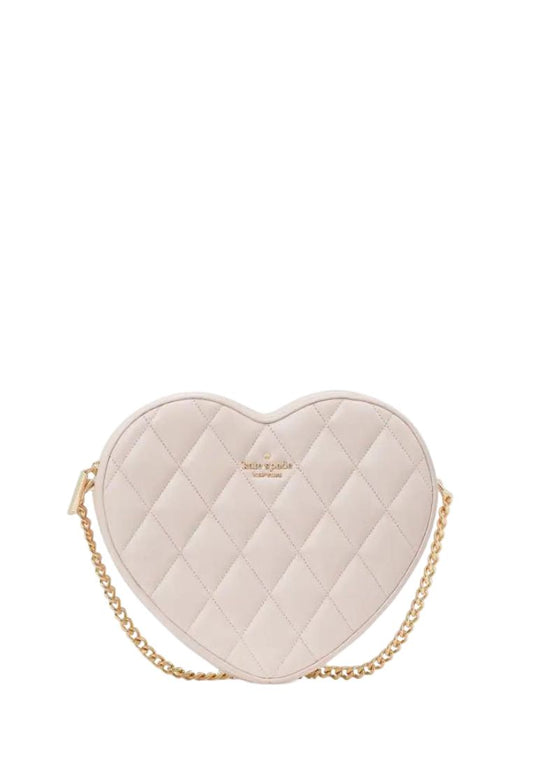 Love Shack Quilted Heart Crossbody Purse Light Rosebud