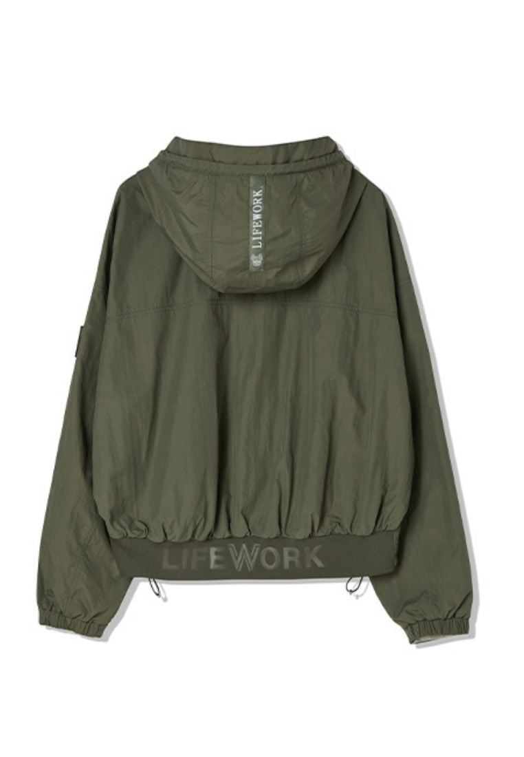 Reversible Zip-Up Hoodie light khaki