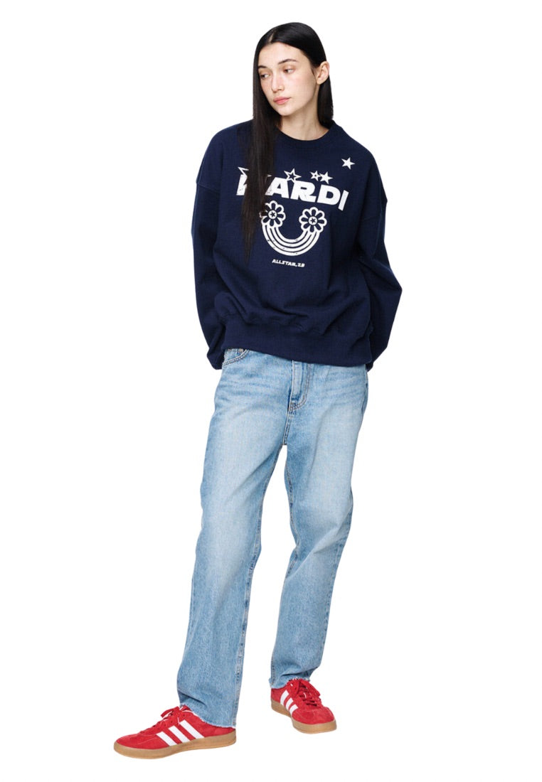 Sweatshirt Rainbow Crack Navy White