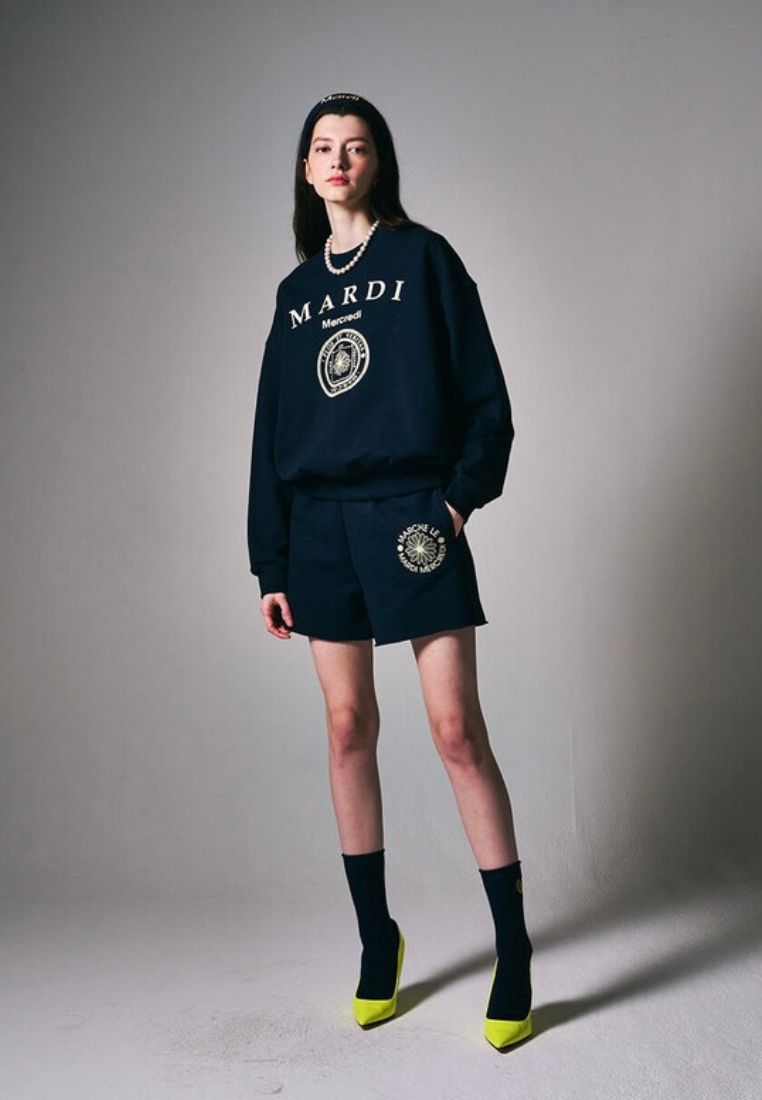 SWEAT SHORTS Marche Emblem Navy Cream