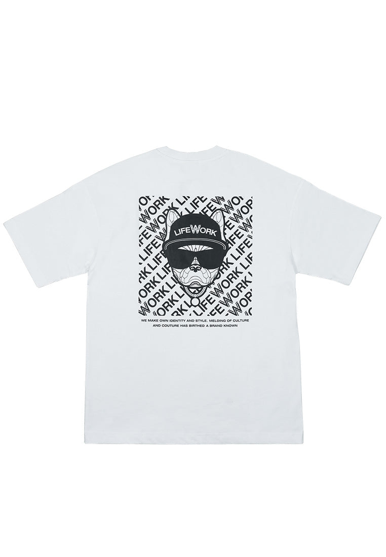 Back Square T-Shirt White