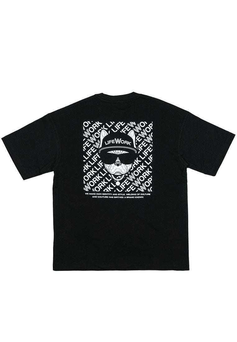 Back Square T-Shirt Black
