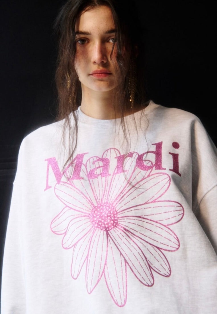 Sweatshirt FlowerMardi Glitter Heather Violet