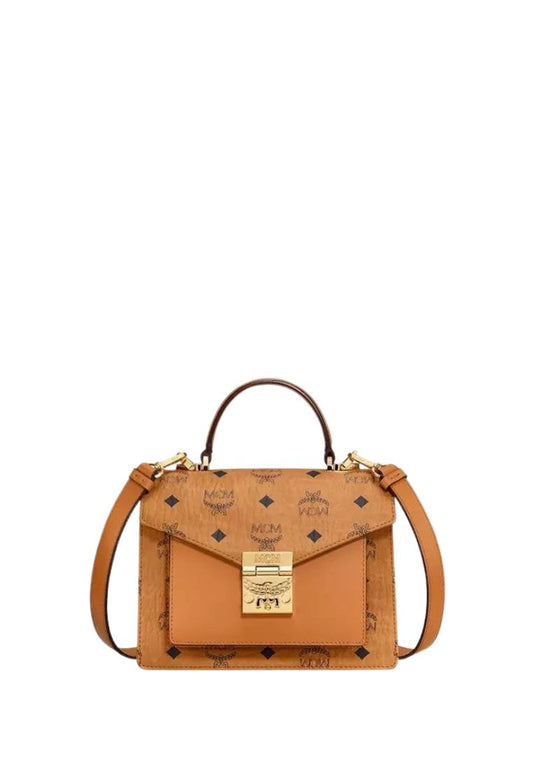 Small Tracy Satchel in Visetos Cognac