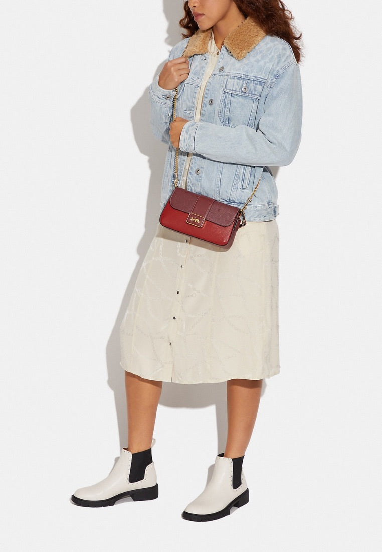 Mini Grace Crossbody In Colorblock Red Apple Multi