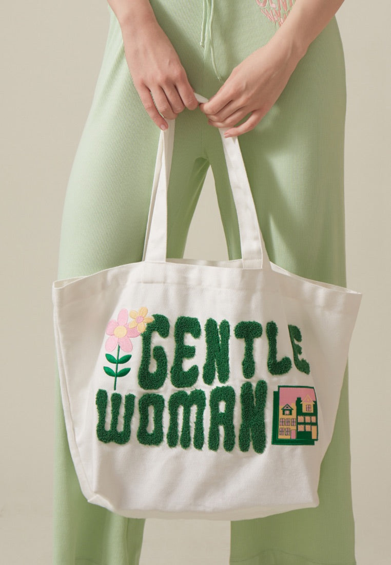 Fluffy Tote Bag White