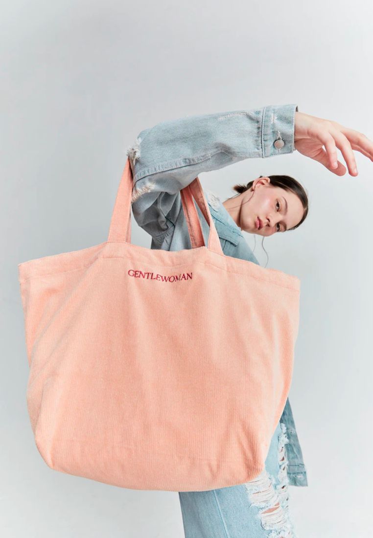 Corduroy Tote Pink