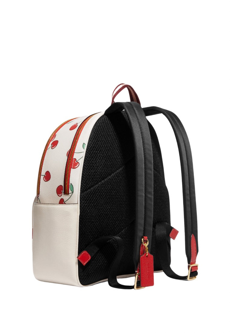 Court Backpack With Heart Cherry Print Chalk Multi