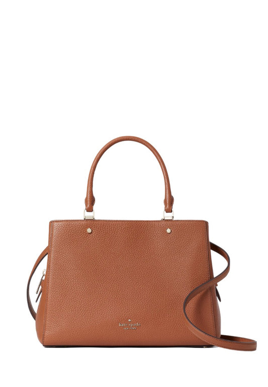 Leila Medium Triple Compartment Satchel Warm Gingerbread