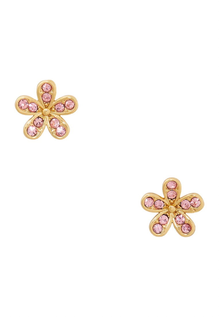 Gleaming Gardenia Flower Studs Light Peach