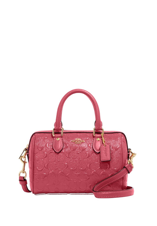 Mini Rowan Crossbody In Signature Leather Strawberry Haze