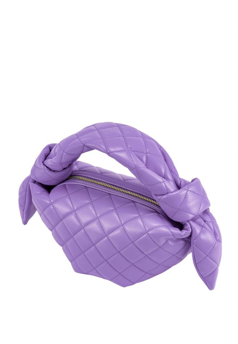 Croissant Top Handle Bag - Purple