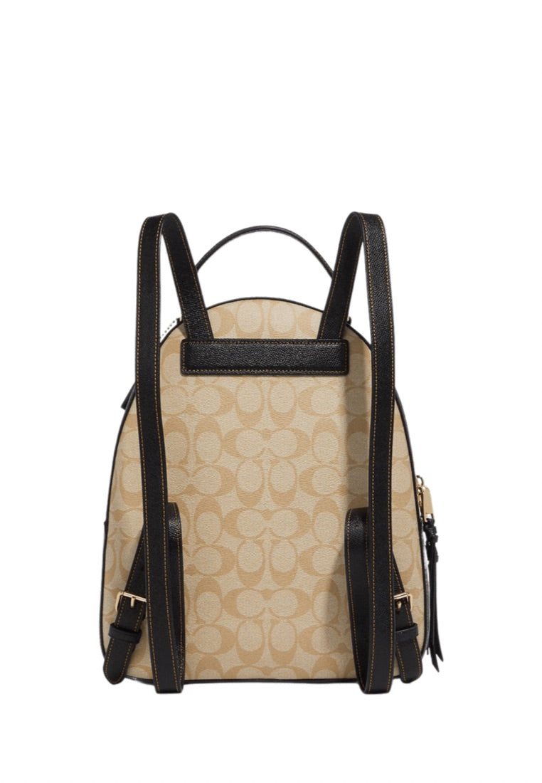 Jordyn Backpack In Blocked Signature Canvas Brown Multi