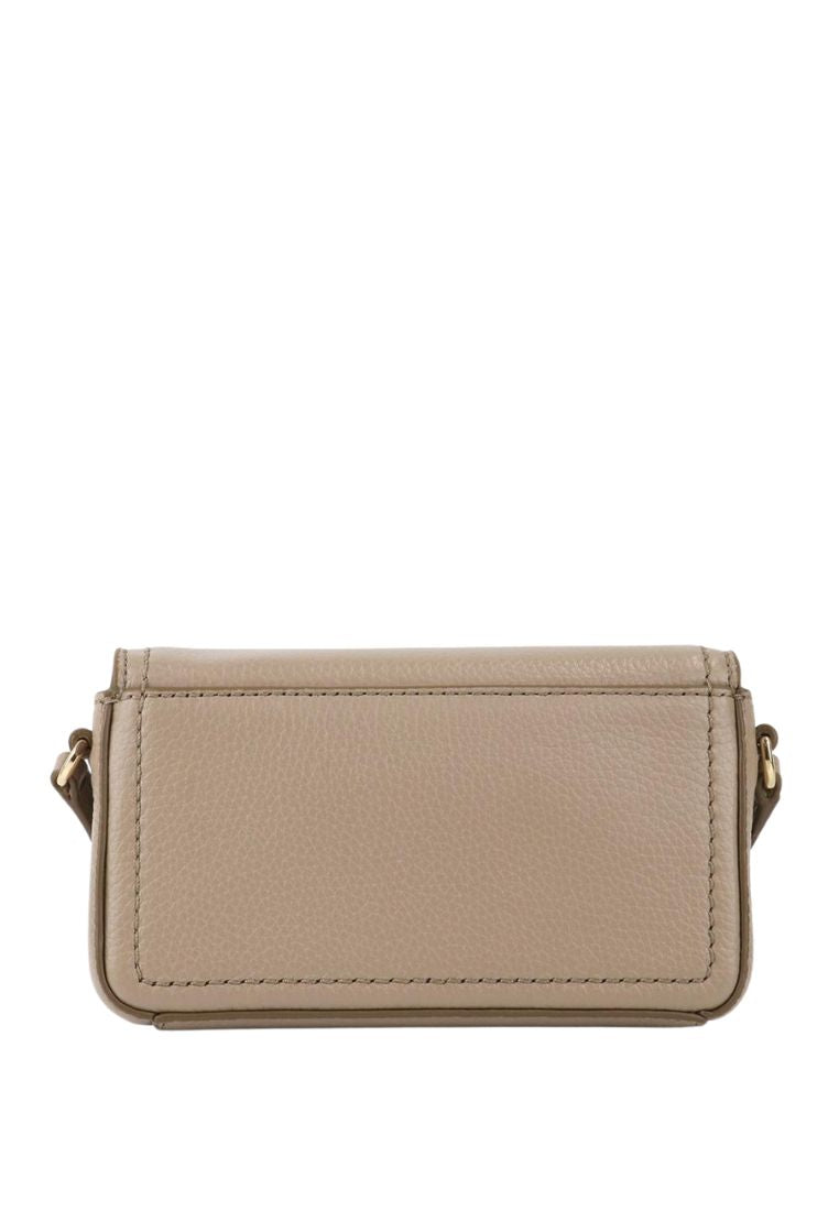 Mini Leather Crossbody Greige