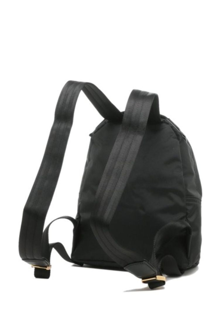 Varsity Black Nylon Mini Backpack