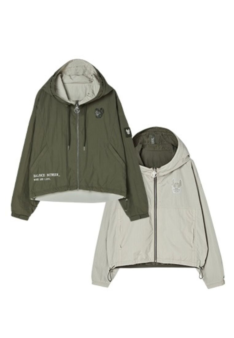 Reversible Zip-Up Hoodie light khaki