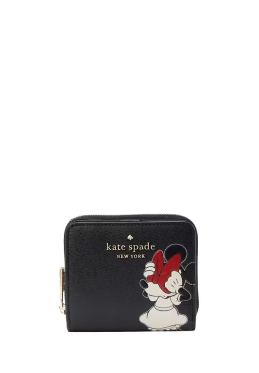 Disney X Kate Spade New York Minnie Mouse Zip Around Wallet Black Multi