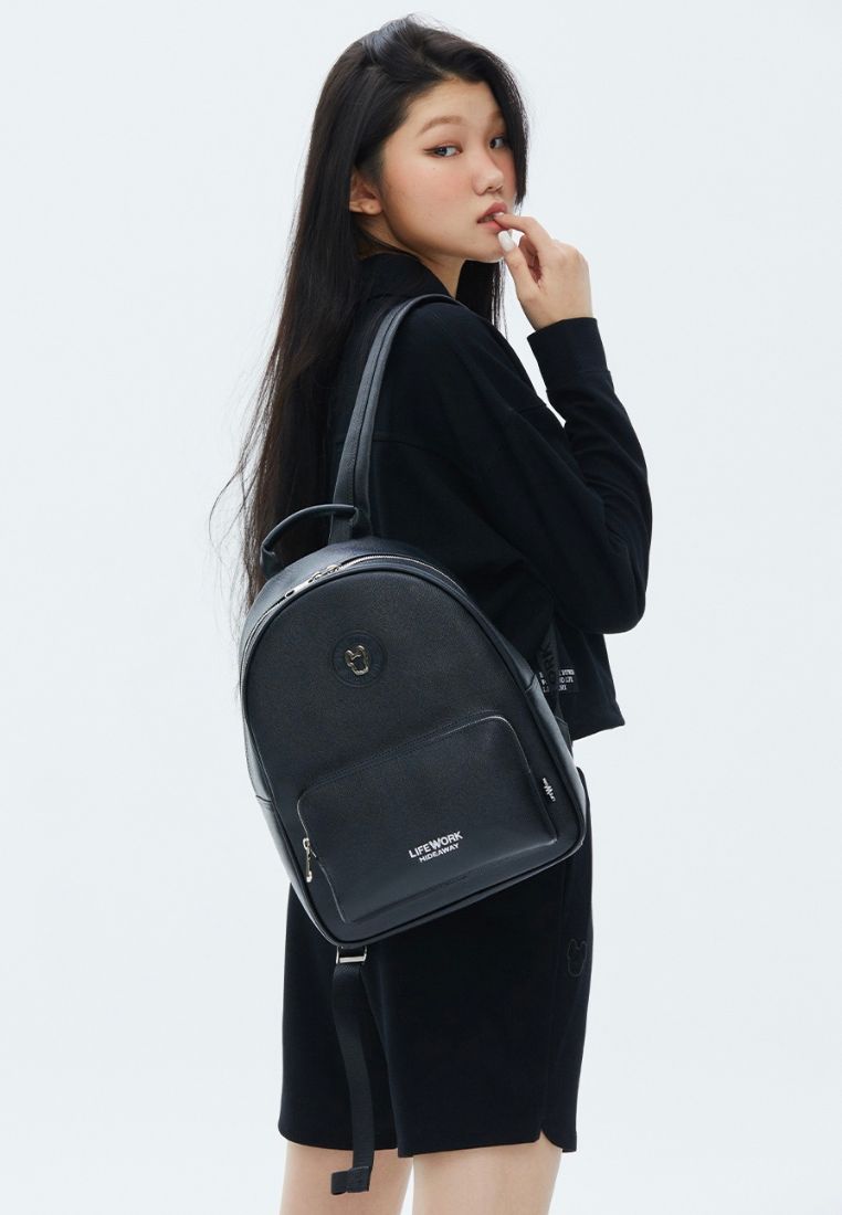 Modern Eco Leather Backpack Black