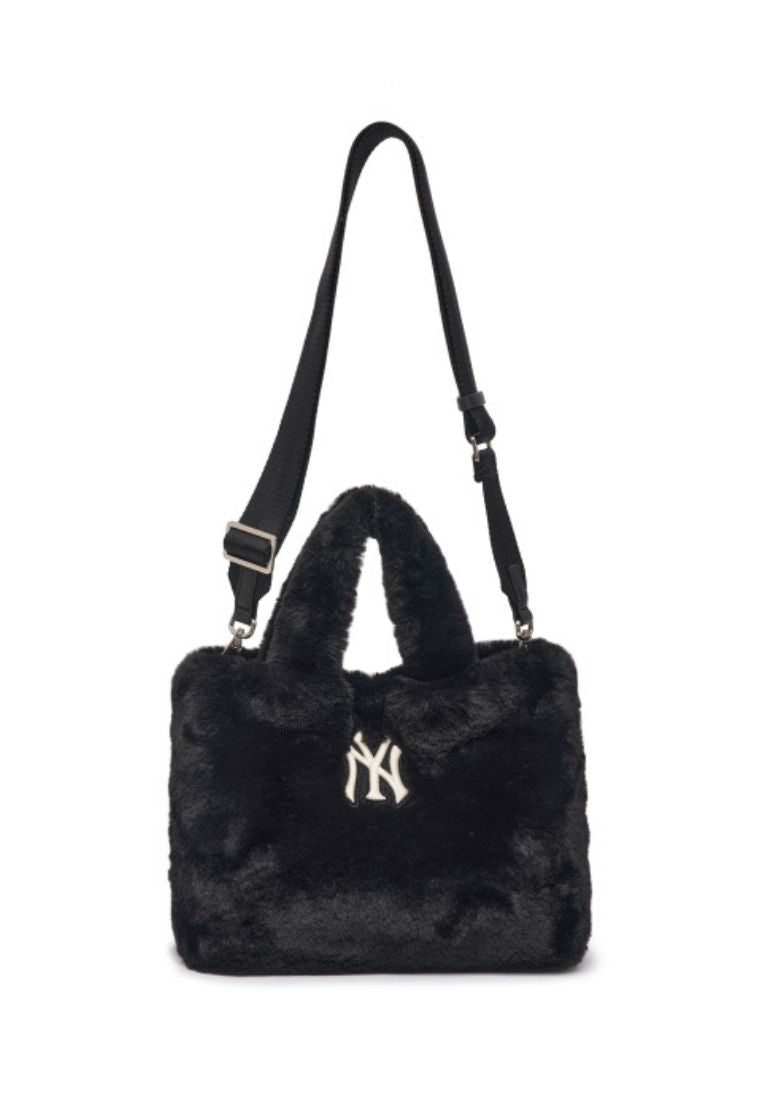 Basic Fur Fleece Tote Bag NEW YORK YANKEES black