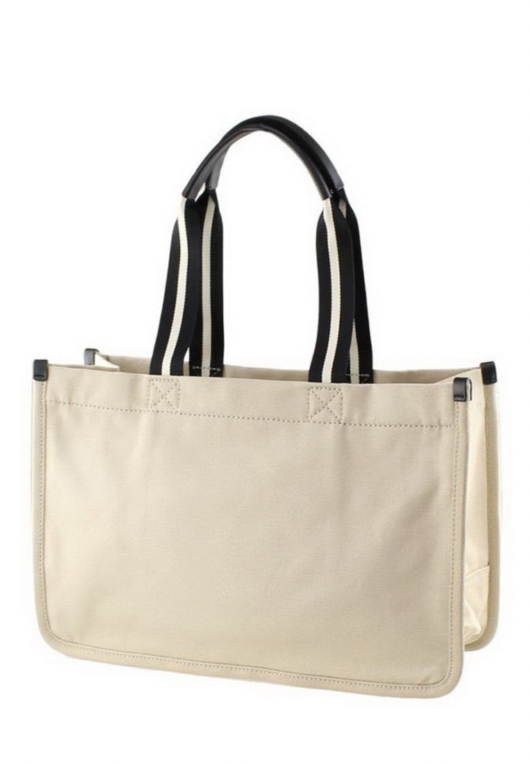 Signet Canvas Tote Large Beige
