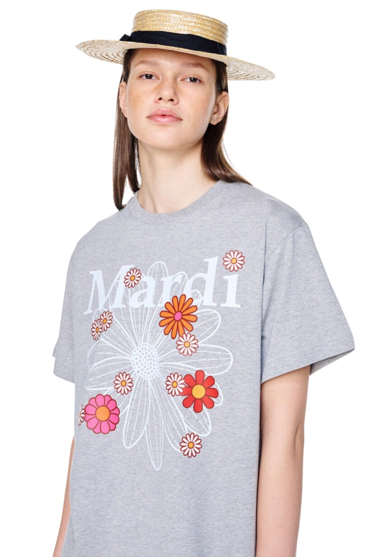 Tshirt FlowerMardi Blossom Grey White