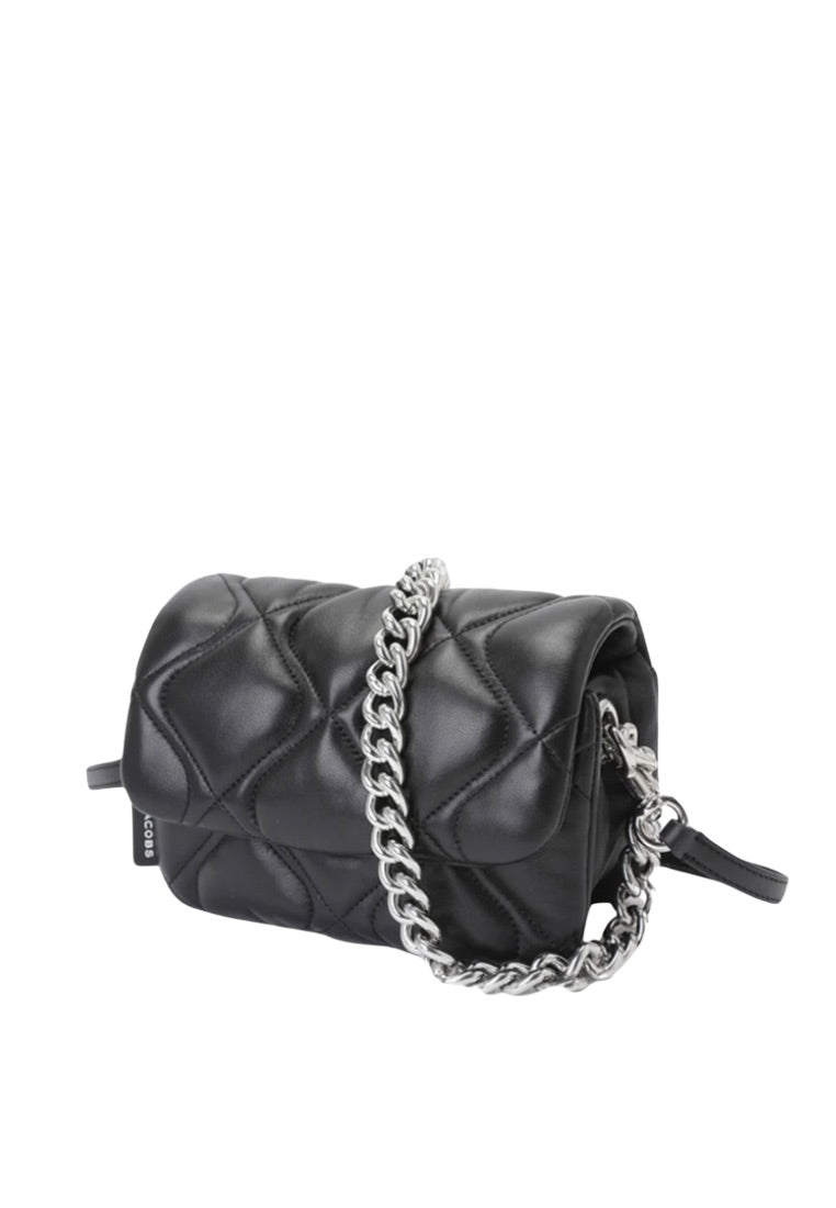 Small Quilted Pillow Bag Black