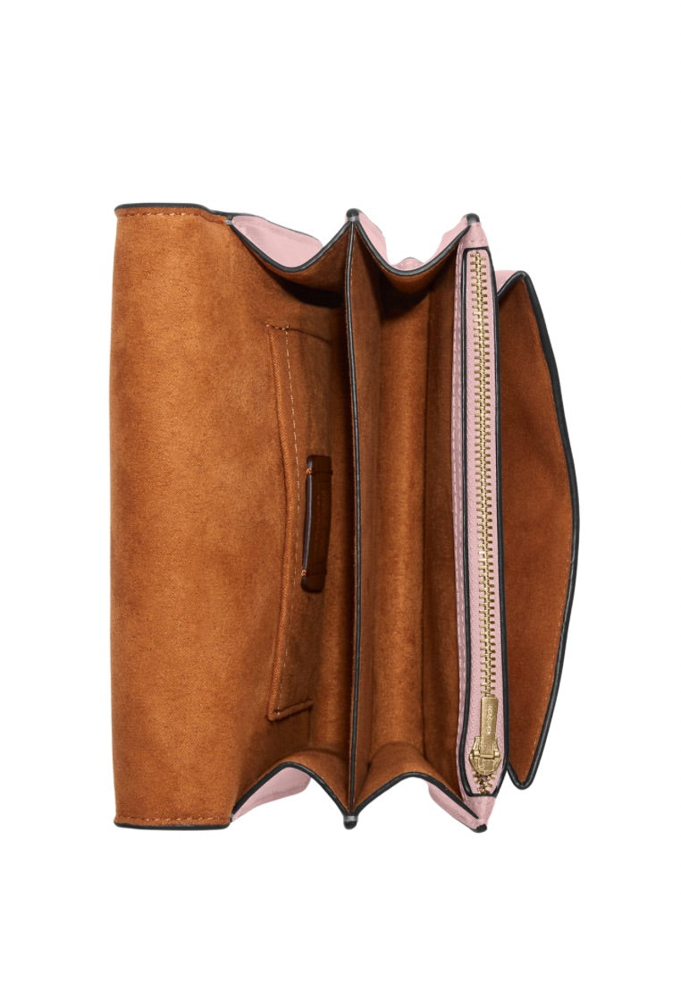 Mini Klare Crossbody In Signature Canvas Powder Pink