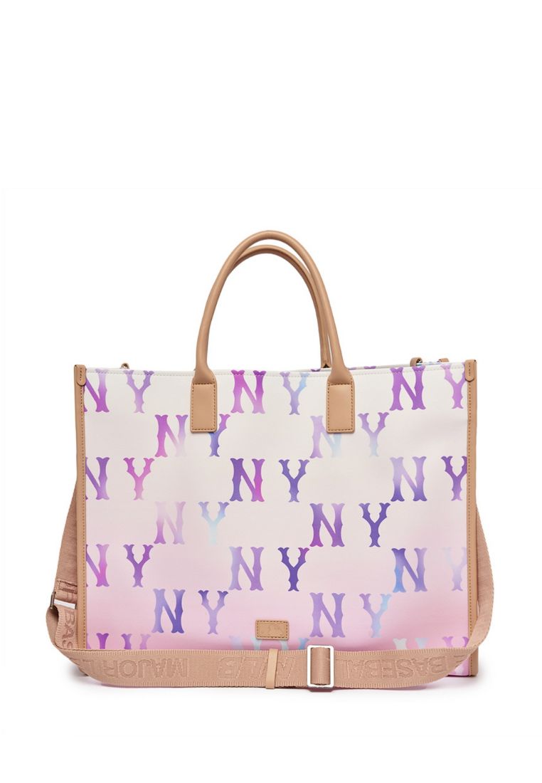 Gradation MONOGRAM Coated Canvas L-Tote Bag NEW YORK YANKEES violet
