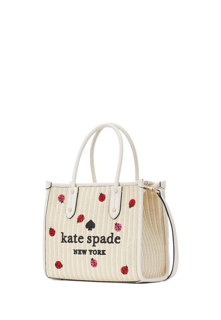 Ella Small Ladybug Tote Bag Natural Multi