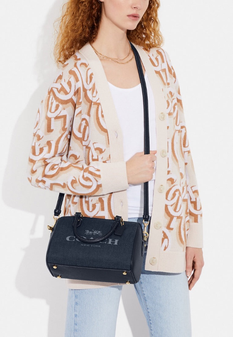 Rowan Satchel With Coach Denim Multi