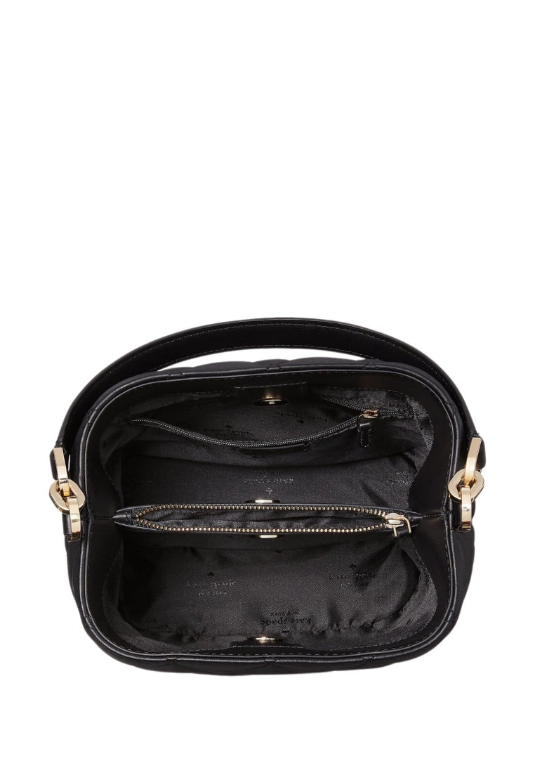 Carey Smooth Quilted Leather Black