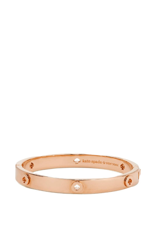 Spot The Spade Studded Hinged Bangle Rose Gold