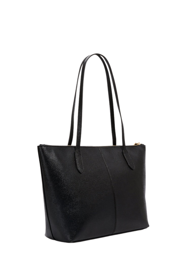 Zip Top Tote Black
