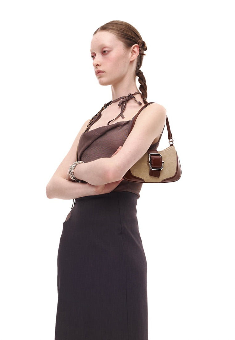 Shoulder Brocle Small - Brown Combi